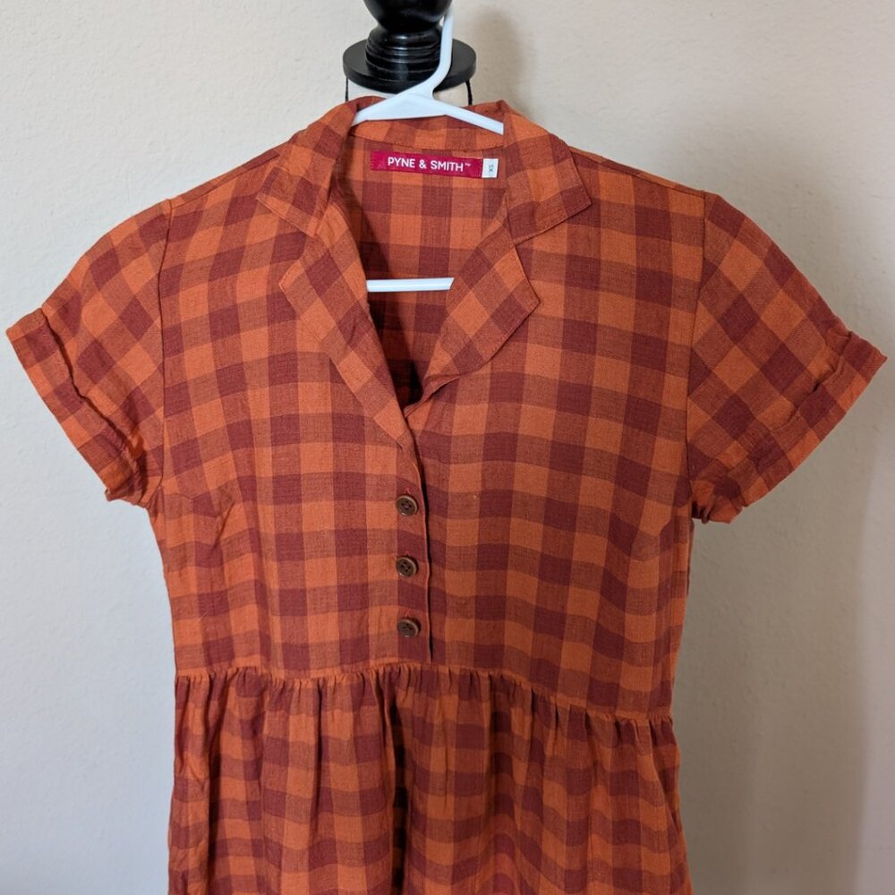 Pyne & Smith no. 30 in Marmalade Check, size XS